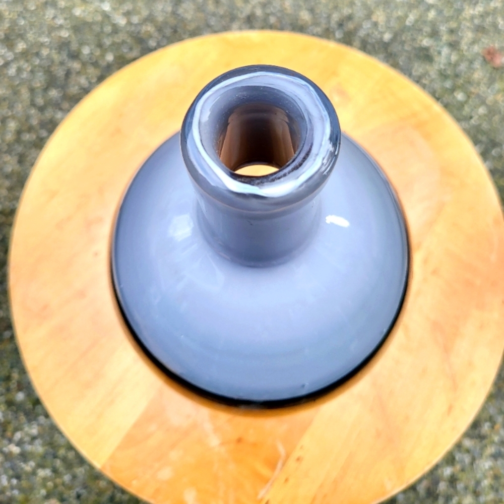 Gray Round Bulb Vase - Picture 3 of 3